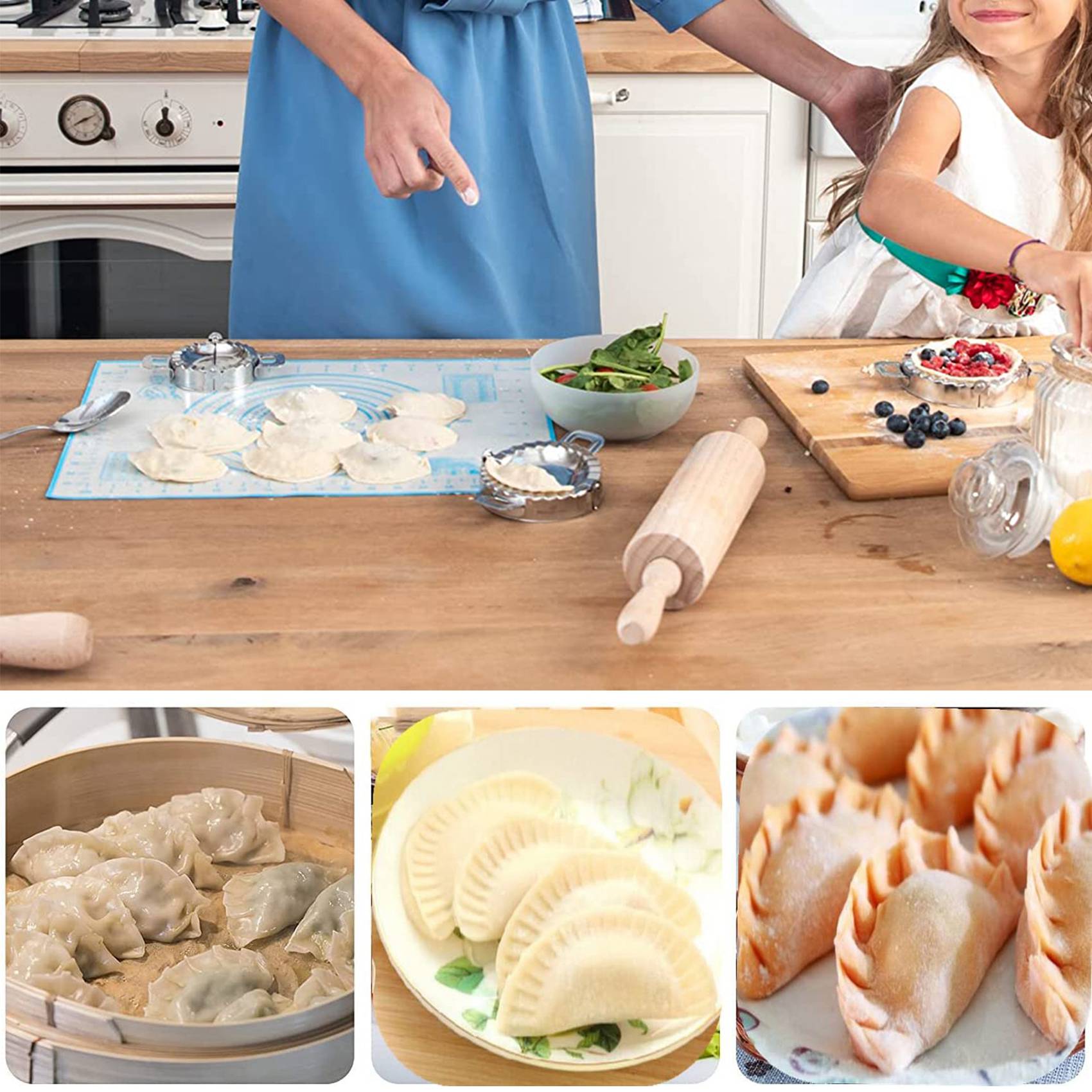 FAST-Dumplings Maker 8 Pcs, Pr - Dumpling Press Set ulasan dan harga