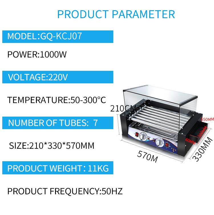 GQ-KCJ07 Hot Sale Electric Hot - Hot Dog Press ulasan dan harga