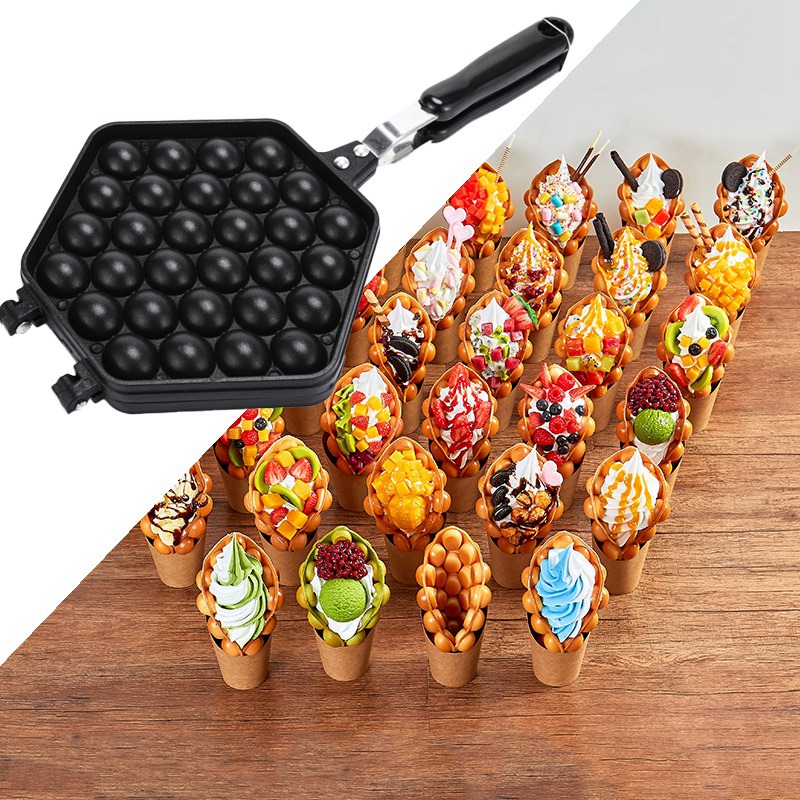 Egg Bubble Cake Baking Pan Mol - Egg Waffle Pan ulasan dan harga