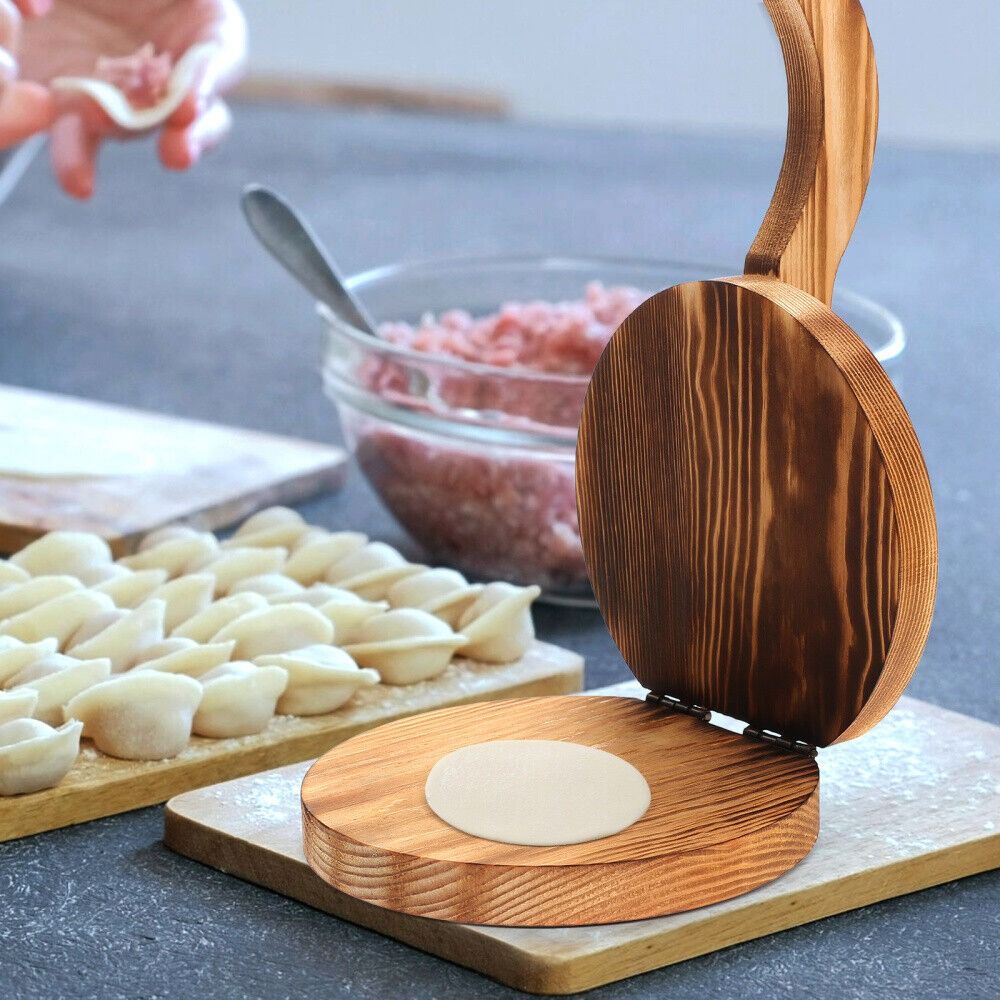 Wooden Dough Presser Chapati P - Dumpling Press Set ulasan dan harga