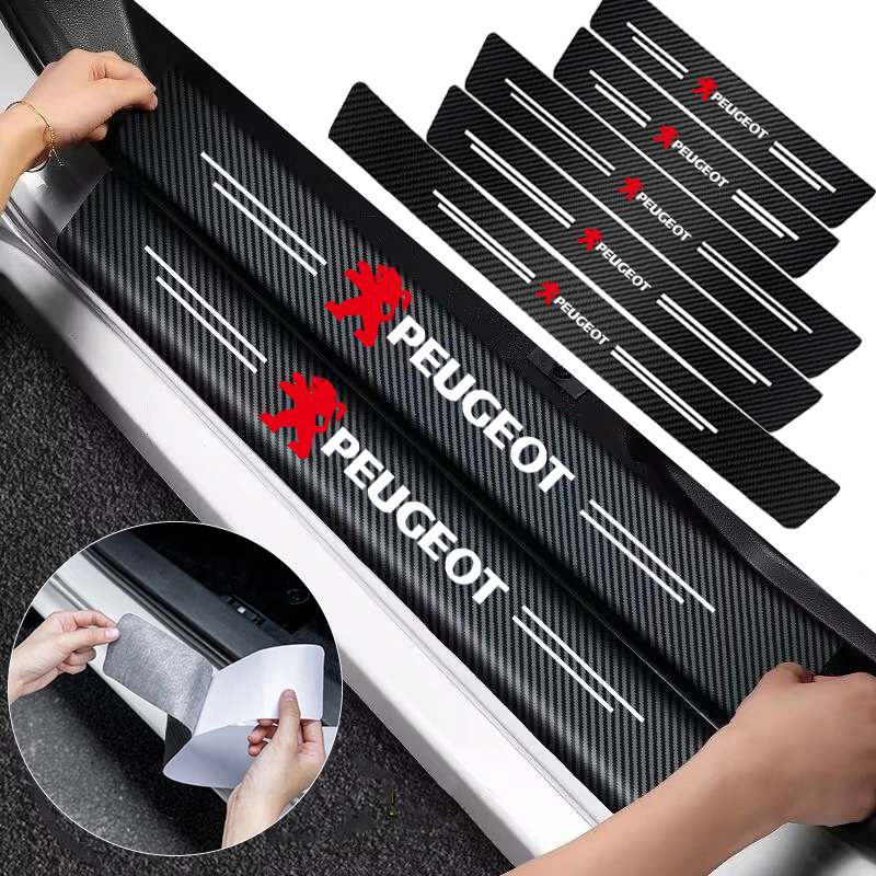 1/4/5Pcs Car Door Sill Scuff P - Crepe Pan Carbon ulasan dan harga
